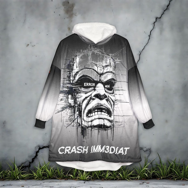 Tiki Glitch &amp; Error Hooded Fleece Blanket
