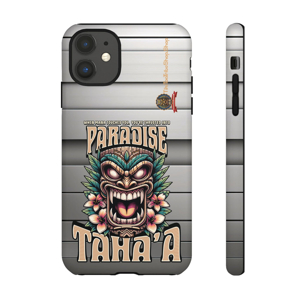 Tahaa – Coque Antichoc Premium « Tiki Féroce » | Design Tribal & Protection Maximale