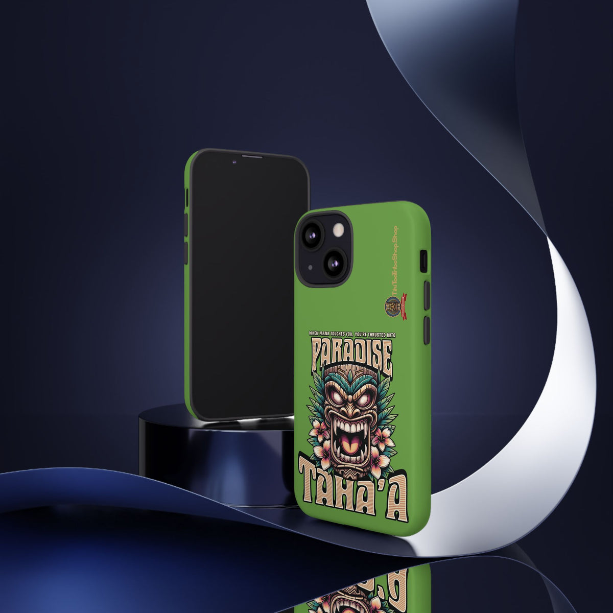 Tahaa – Coque Antichoc Premium « Tiki Féroce » | Design Tribal & Protection Maximale