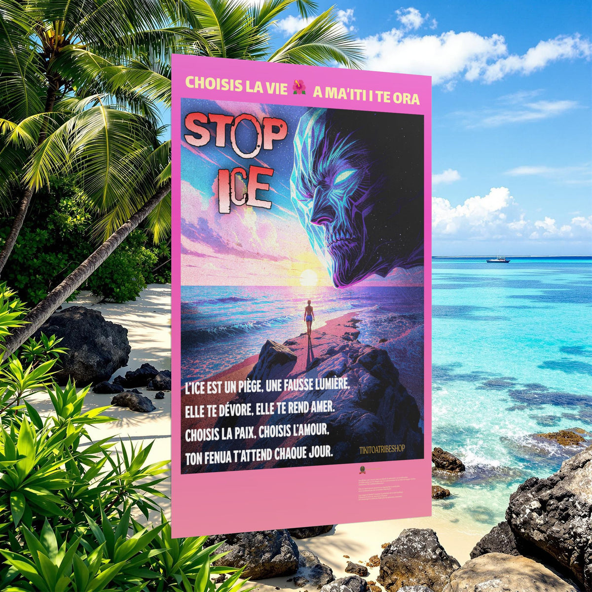 Posters Anti-ICE Polynésie – Affiches de Sensibilisation Contre la Drogue “Paruru i te ora – Brisons les chaînes de l’ICE”