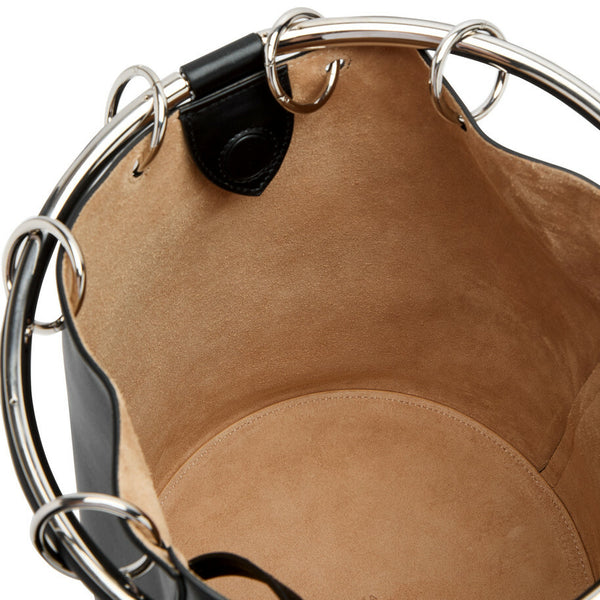 ALAÏA Sac Fourre-Tout en Cuir Noir – Accessoire de Luxe pour Femmes | Élégance Intemporelle