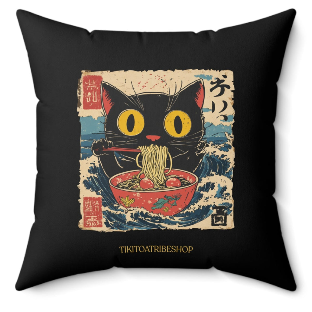 Chat Gourmand : Vague d'Hokusai