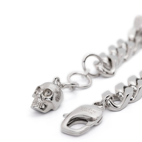 ALEXANDER MCQUEEN : Bracelet Chaîne Skull en Métal ton canon de fusil  - Design Audacieux & Fermeture Mousqueton - Pour Homme
