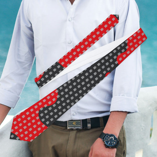 Modern Audacity Silver Temple Tie