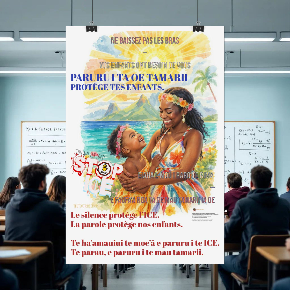 Posters Anti-ICE Polynésie – Affiches de Sensibilisation Contre la Drogue “Paruru i te ora – Brisons les chaînes de l’ICE”