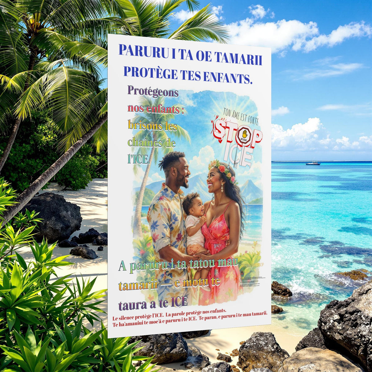 Posters Anti-ICE Polynésie – Affiches de Sensibilisation Contre la Drogue “Paruru i te ora – Brisons les chaînes de l’ICE”