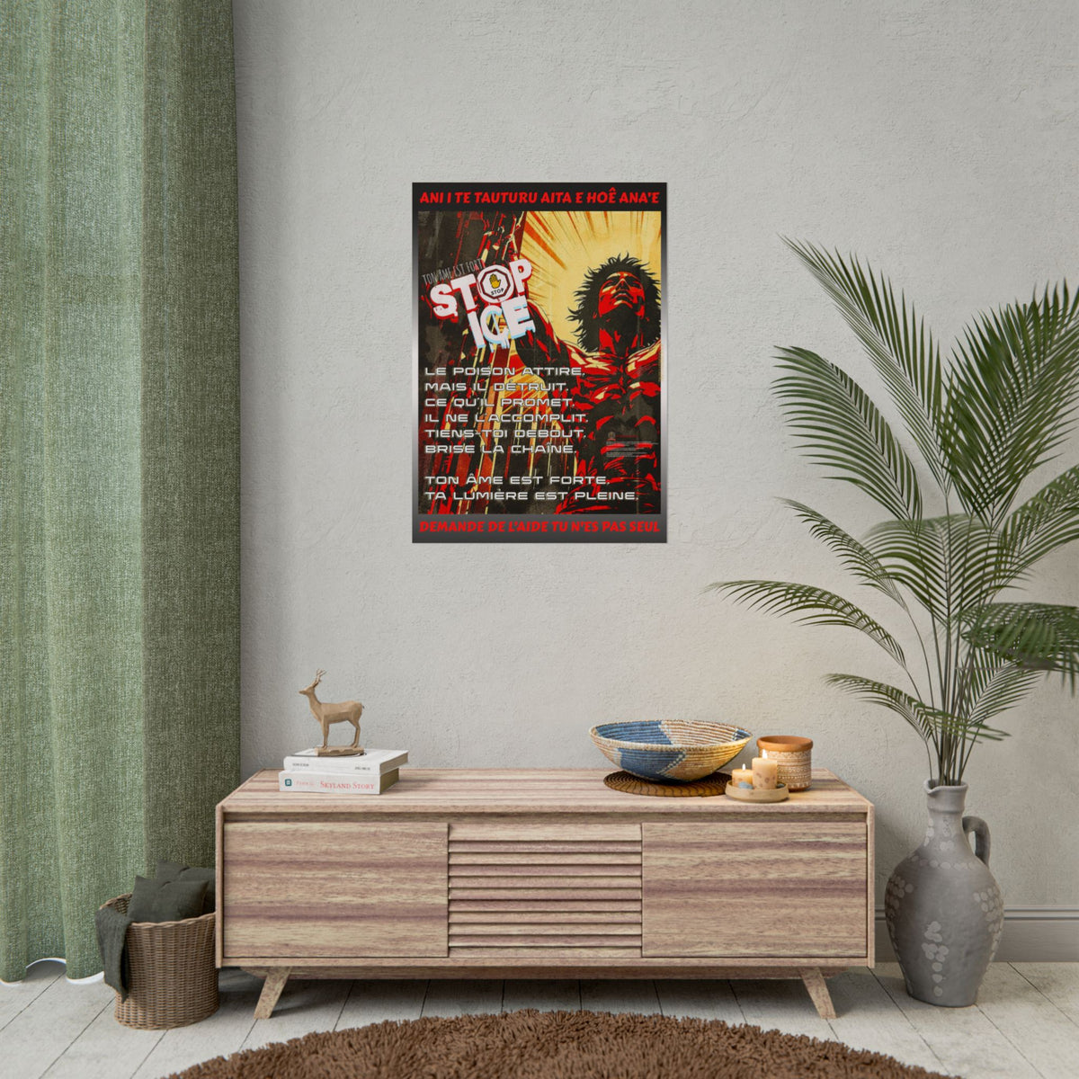 Posters Anti-ICE Polynésie – Affiches de Sensibilisation Contre la Drogue “Paruru i te ora – Brisons les chaînes de l’ICE