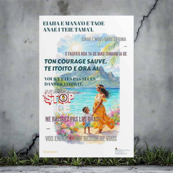 Posters Anti-ICE Polynésie – Affiches de Sensibilisation Contre la Drogue “Paruru i te ora – Brisons les chaînes de l’ICE”