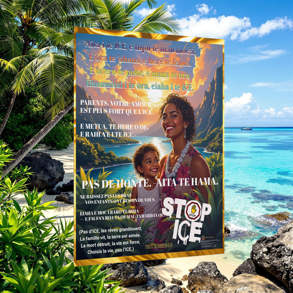 Posters Anti-ICE Polynésie – Affiches de Sensibilisation Contre la Drogue “Paruru i te ora – Brisons les chaînes de l’ICE”