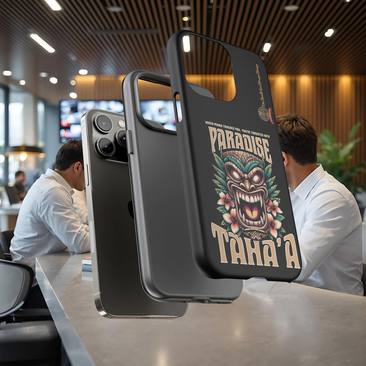 Tahaa – Coque Antichoc Premium « Tiki Féroce » | Design Tribal & Protection Maximale