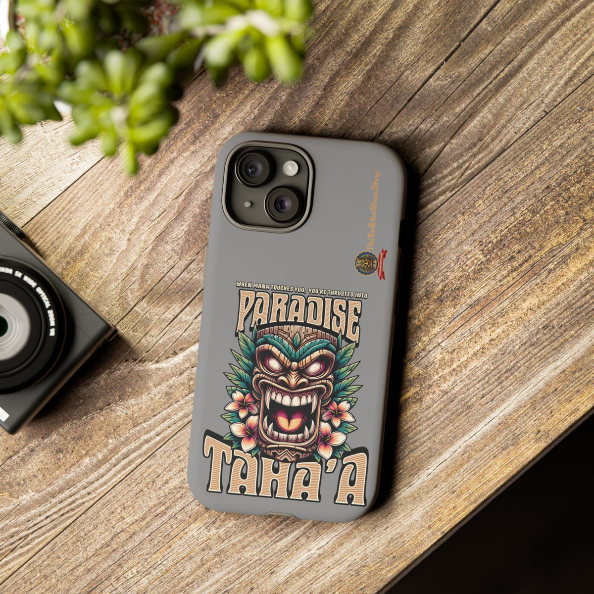 Tahaa – Coque Antichoc Premium « Tiki Féroce » | Design Tribal & Protection Maximale