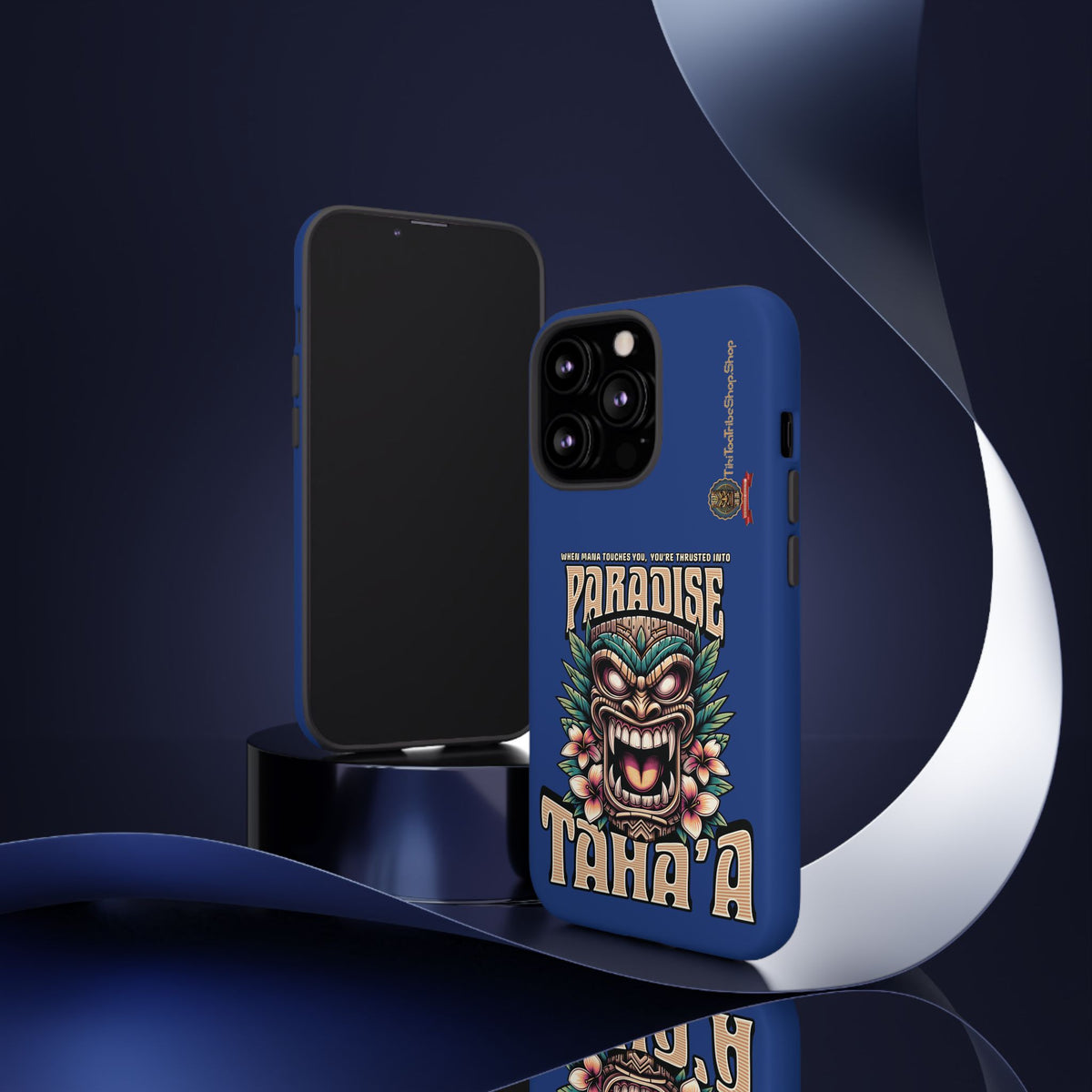 Tahaa – Coque Antichoc Premium « Tiki Féroce » | Design Tribal & Protection Maximale