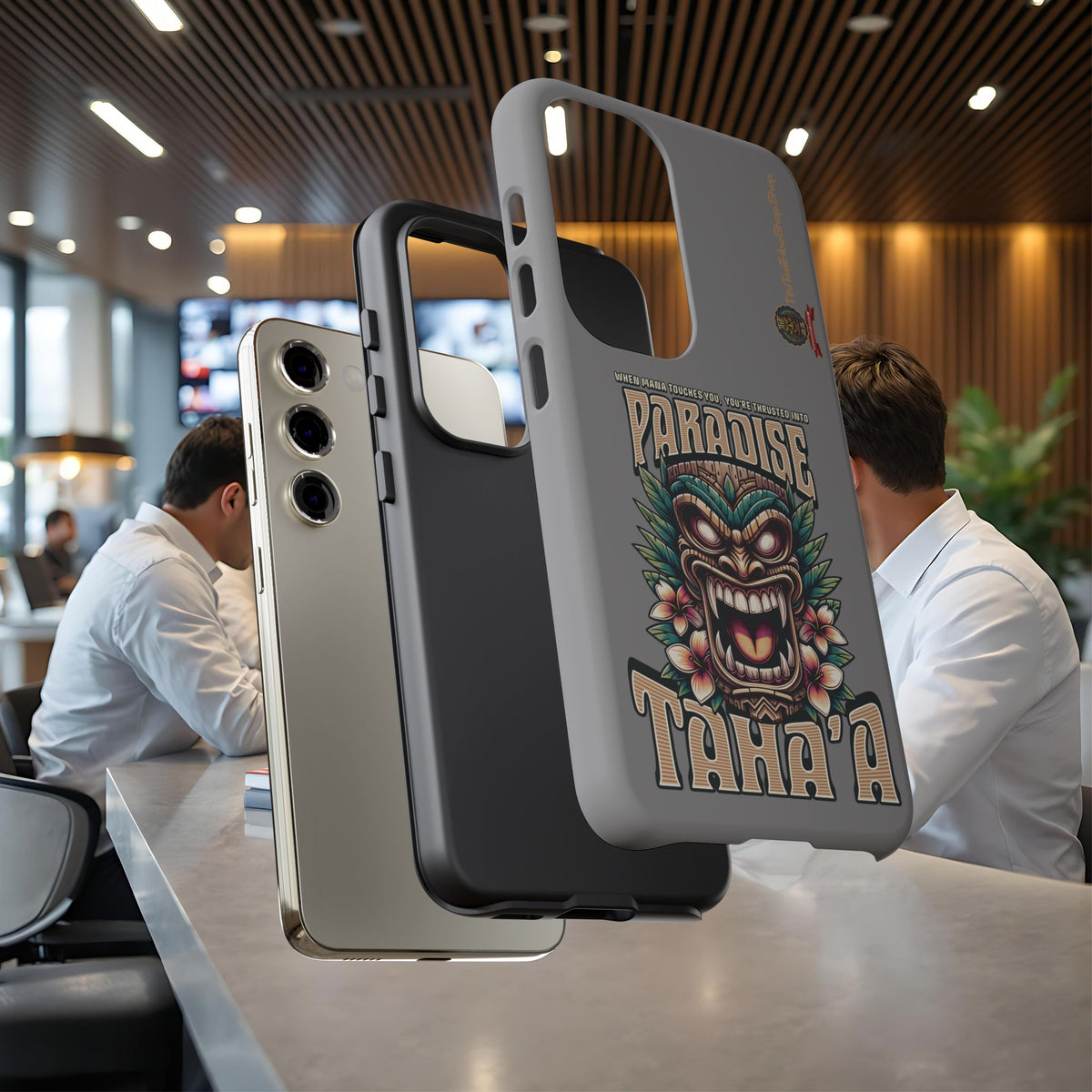 Tahaa – Coque Antichoc Premium « Tiki Féroce » | Design Tribal & Protection Maximale