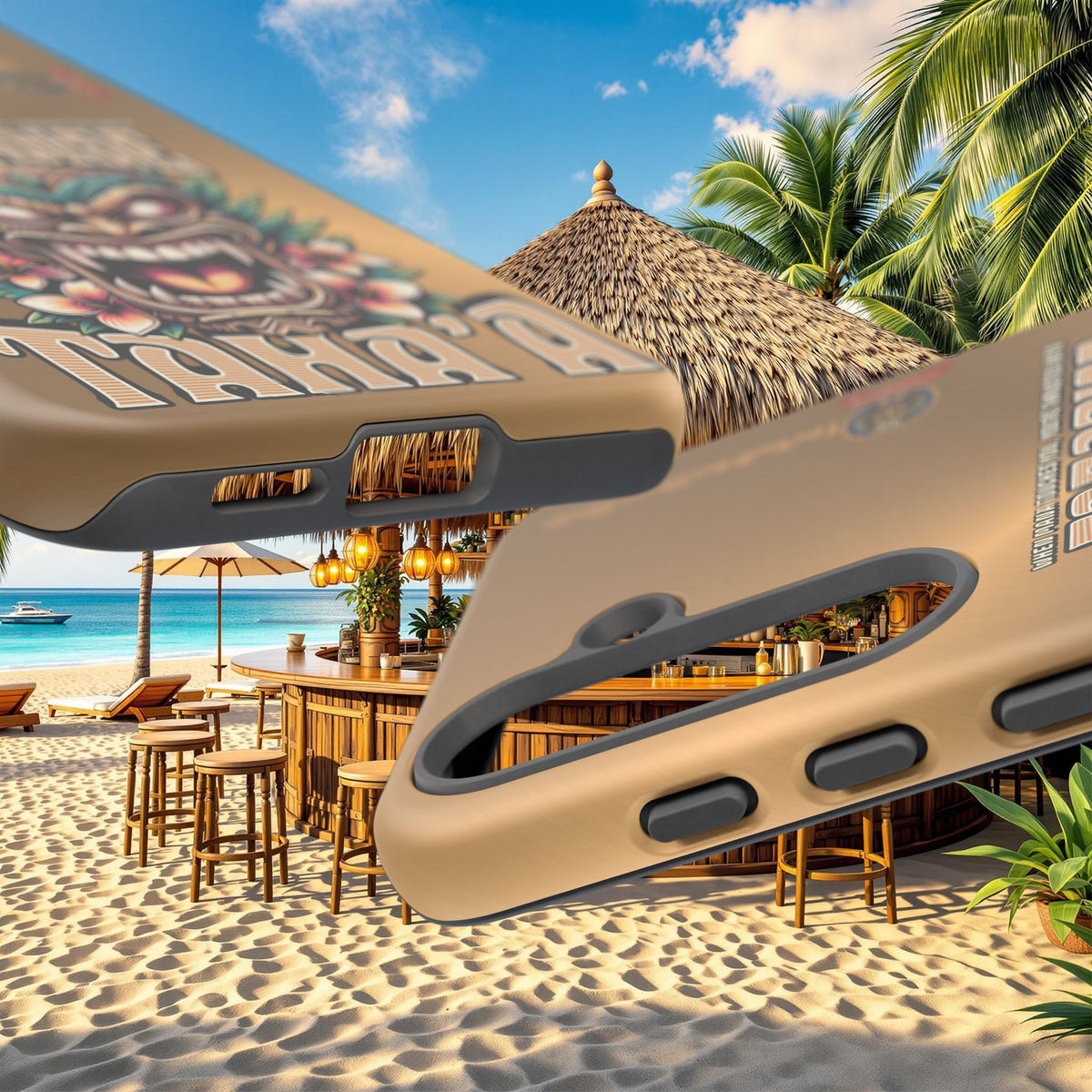 Tahaa – Coque Antichoc Premium « Tiki Féroce » | Design Tribal & Protection Maximale