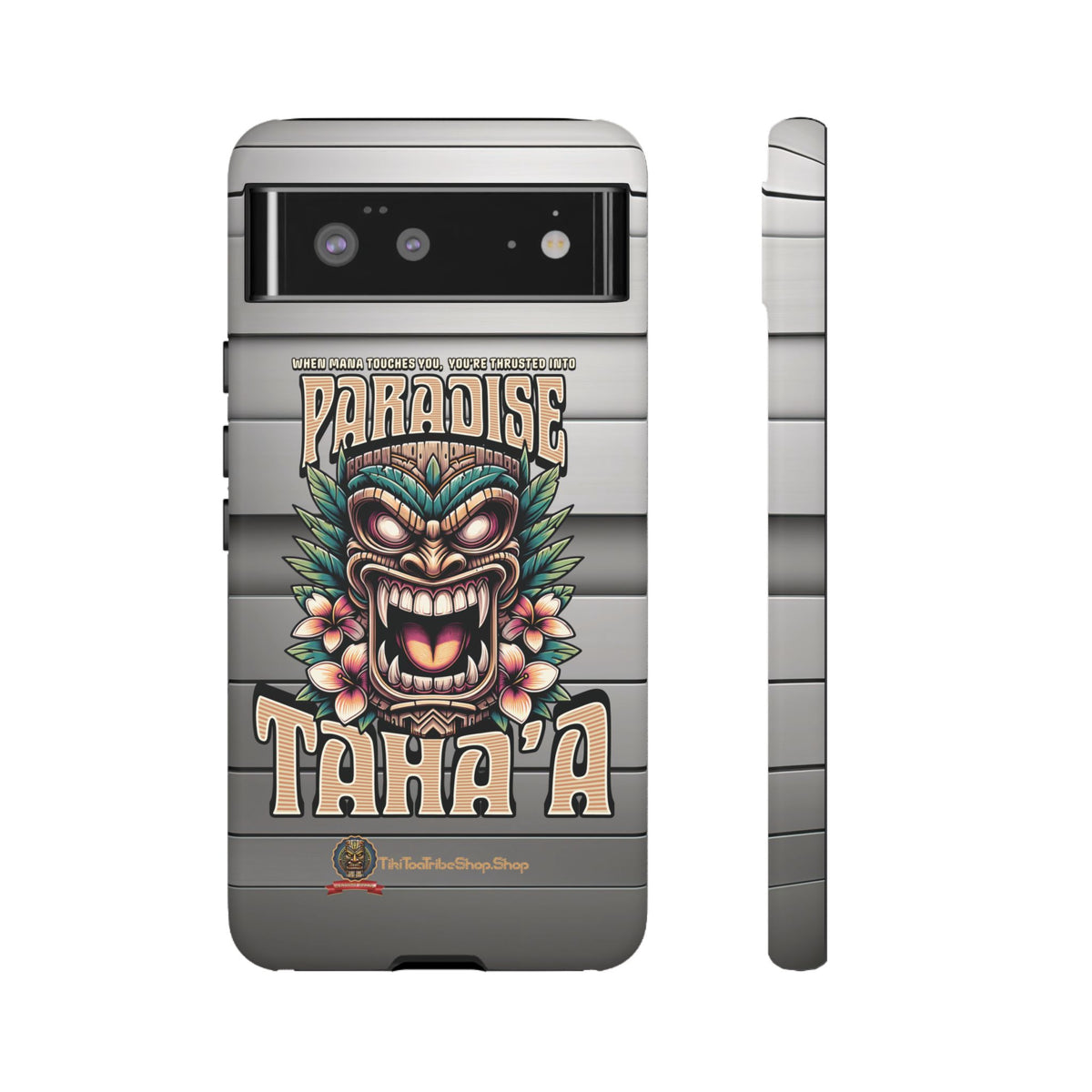 Tahaa – Coque Antichoc Premium « Tiki Féroce » | Design Tribal & Protection Maximale