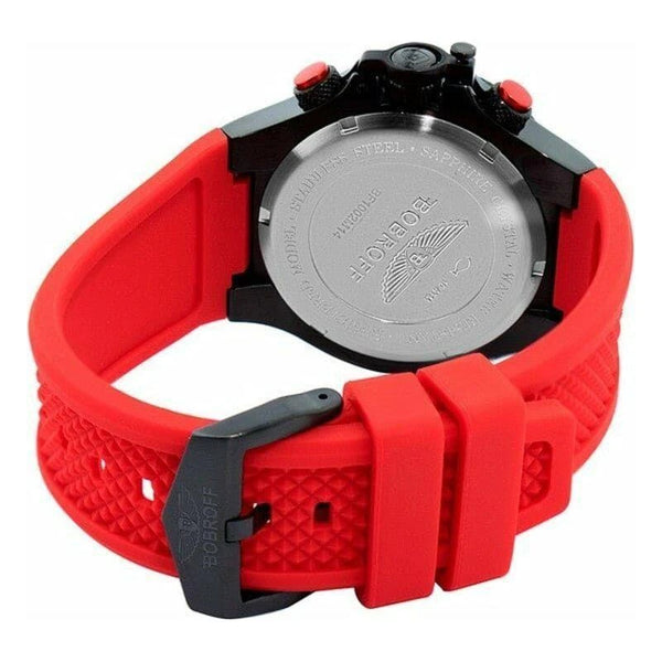 BOBROFF Montre Acier Noir Cadran Racing Élégant
