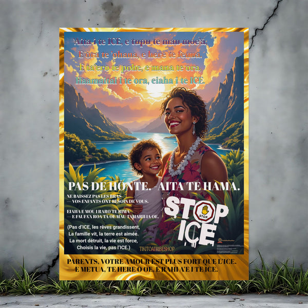 Posters Anti-ICE Polynésie – Affiches de Sensibilisation Contre la Drogue “Paruru i te ora – Brisons les chaînes de l’ICE”