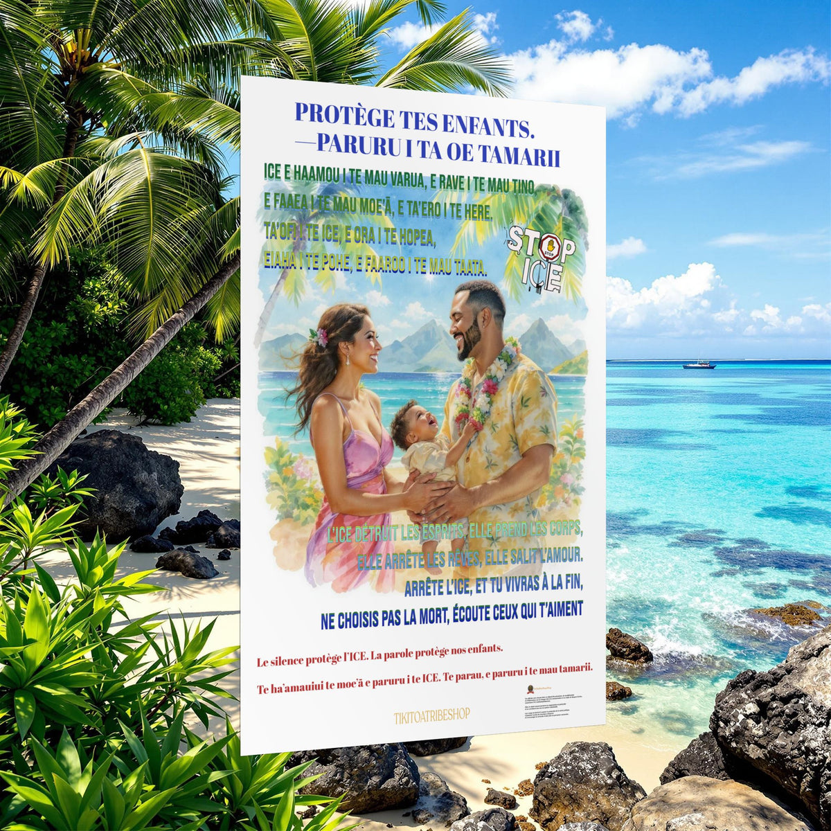 Posters Anti-ICE Polynésie – Affiches de Sensibilisation Contre la Drogue “Paruru i te ora – Brisons les chaînes de l’ICE”
