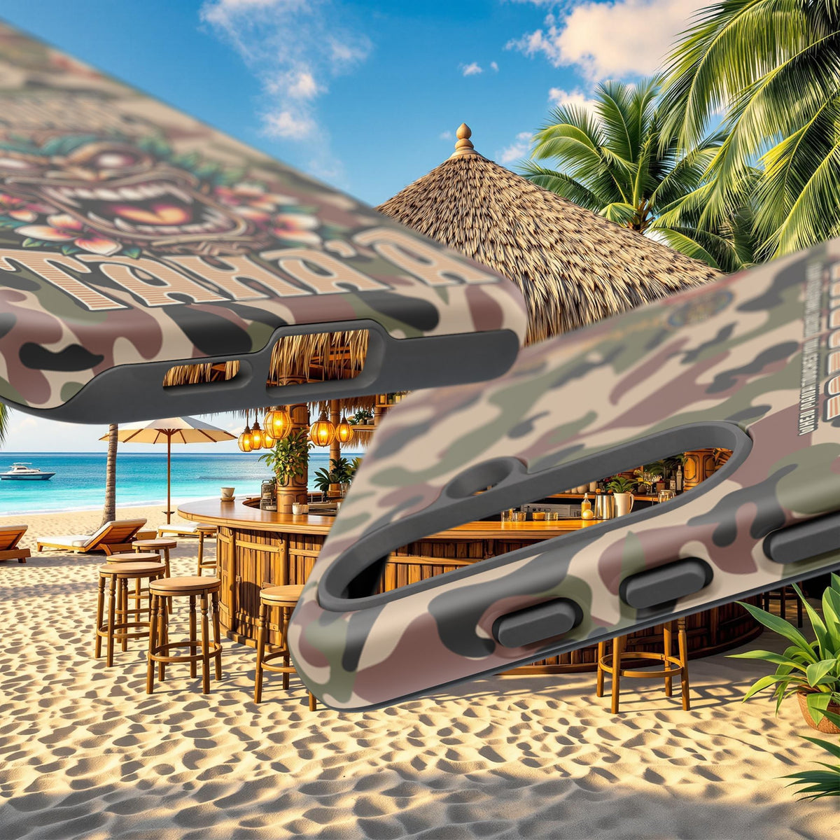 Tahaa – Coque Antichoc Premium « Tiki Féroce » | Design Tribal & Protection Maximale