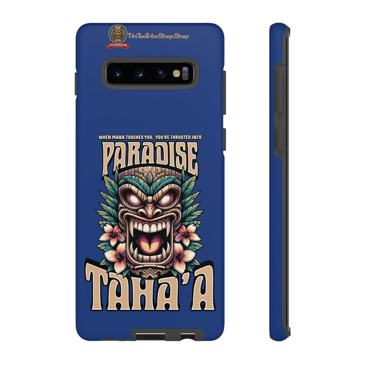 Tahaa – Coque Antichoc Premium « Tiki Féroce » | Design Tribal & Protection Maximale