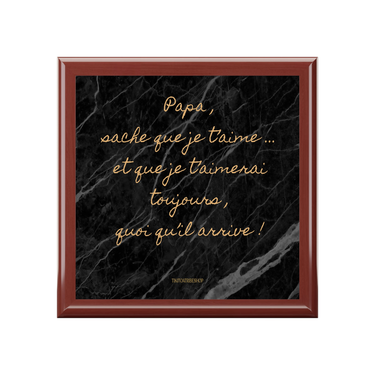 Coffret à Bijoux en bois noble avec carreaux céramique