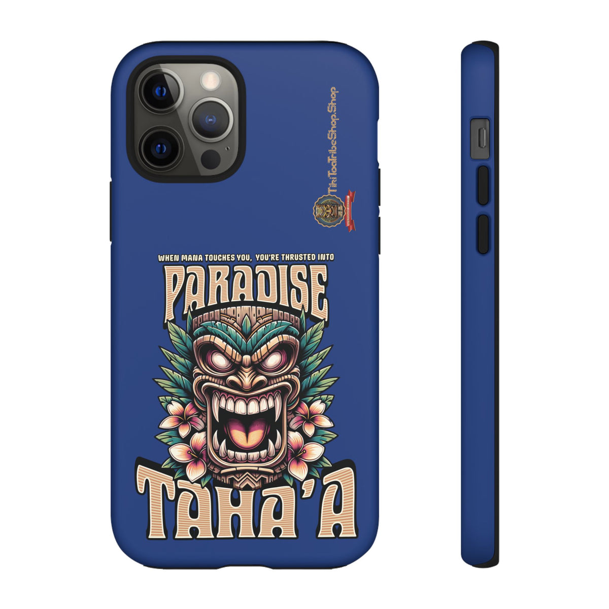 Tahaa – Coque Antichoc Premium « Tiki Féroce » | Design Tribal & Protection Maximale
