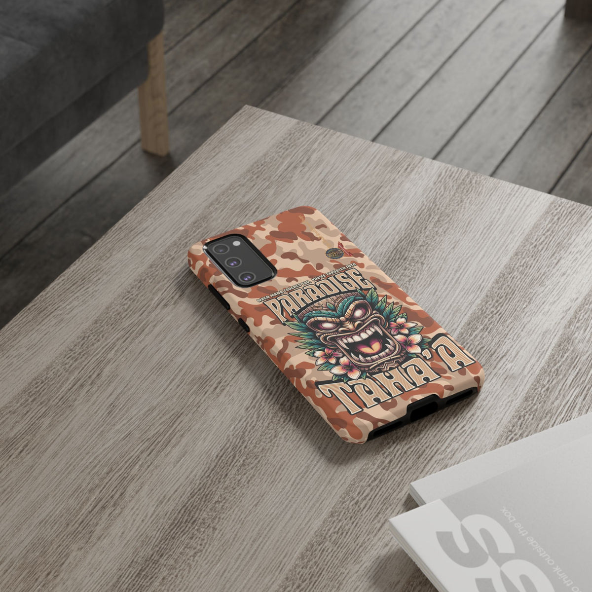 Tahaa – Coque Antichoc Premium « Tiki Féroce » | Design Tribal & Protection Maximale