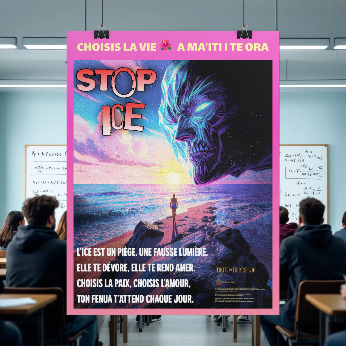 Posters Anti-ICE Polynésie – Affiches de Sensibilisation Contre la Drogue “Paruru i te ora – Brisons les chaînes de l’ICE”