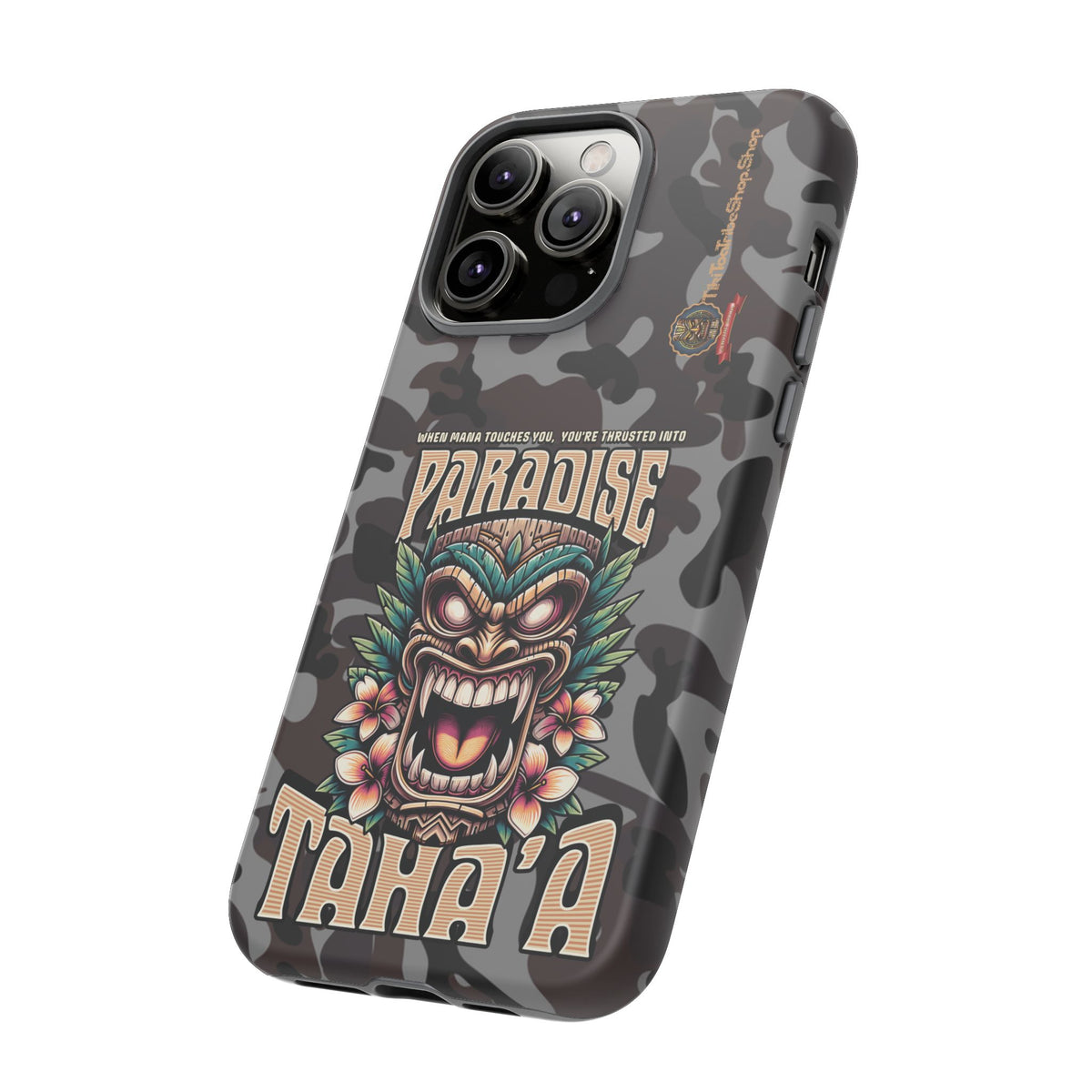Tahaa – Coque Antichoc Premium « Tiki Féroce » | Design Tribal & Protection Maximale