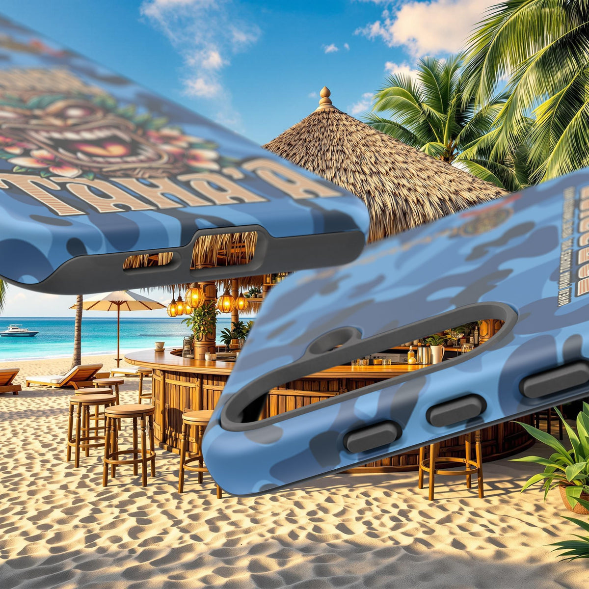 Tahaa – Coque Antichoc Premium « Tiki Féroce » | Design Tribal & Protection Maximale