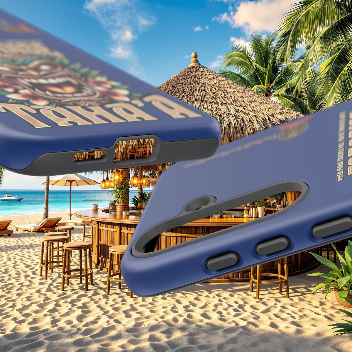 Tahaa – Coque Antichoc Premium « Tiki Féroce » | Design Tribal & Protection Maximale