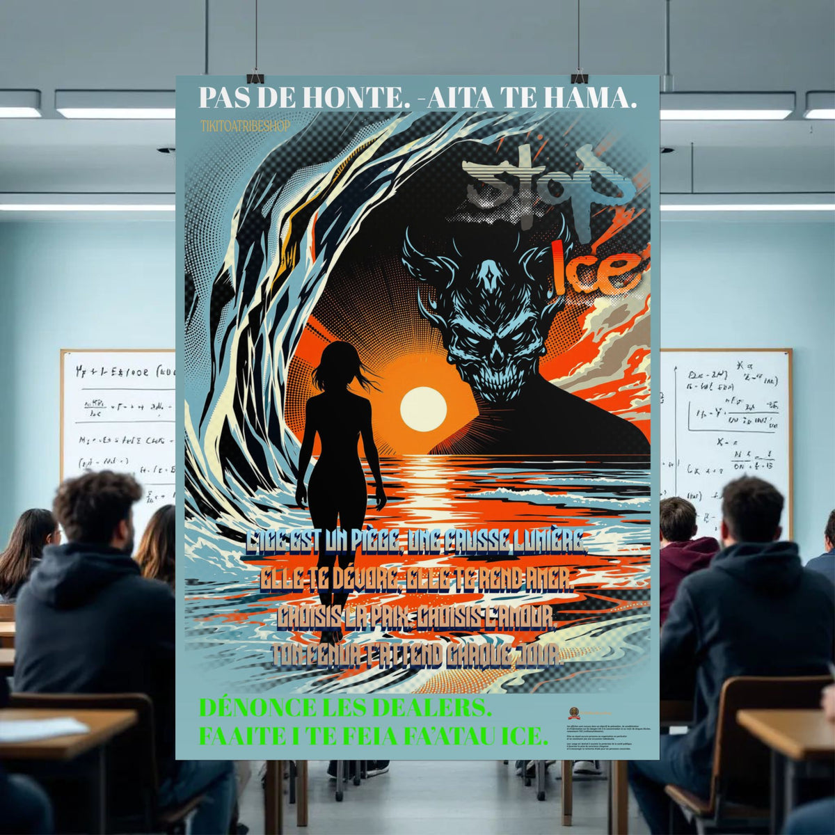 Posters Anti-ICE Polynésie – Affiches de Sensibilisation Contre la Drogue “Paruru i te ora – Brisons les chaînes de l’ICE”