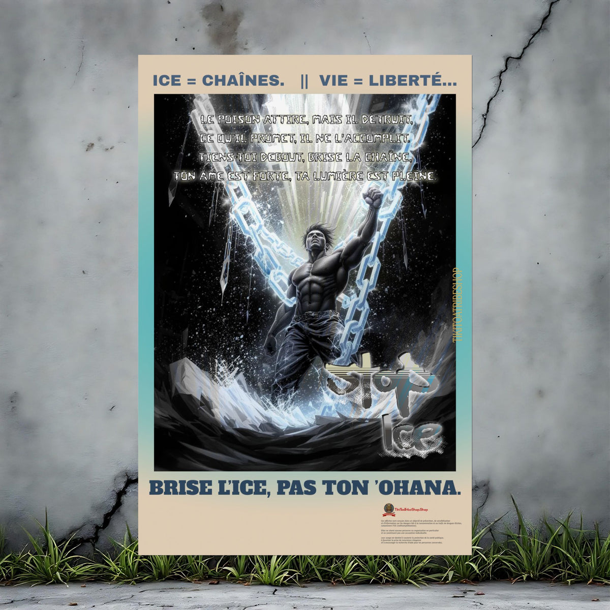 Posters Anti-ICE Polynésie – Affiches de Sensibilisation Contre la Drogue “Paruru i te ora – Brisons les chaînes de l’ICE”
