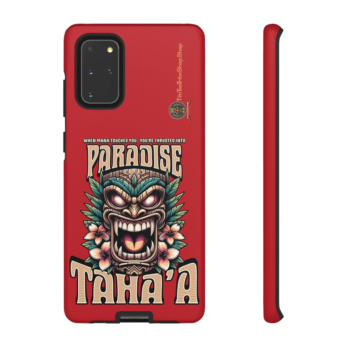 Tahaa – Coque Antichoc Premium « Tiki Féroce » | Design Tribal & Protection Maximale