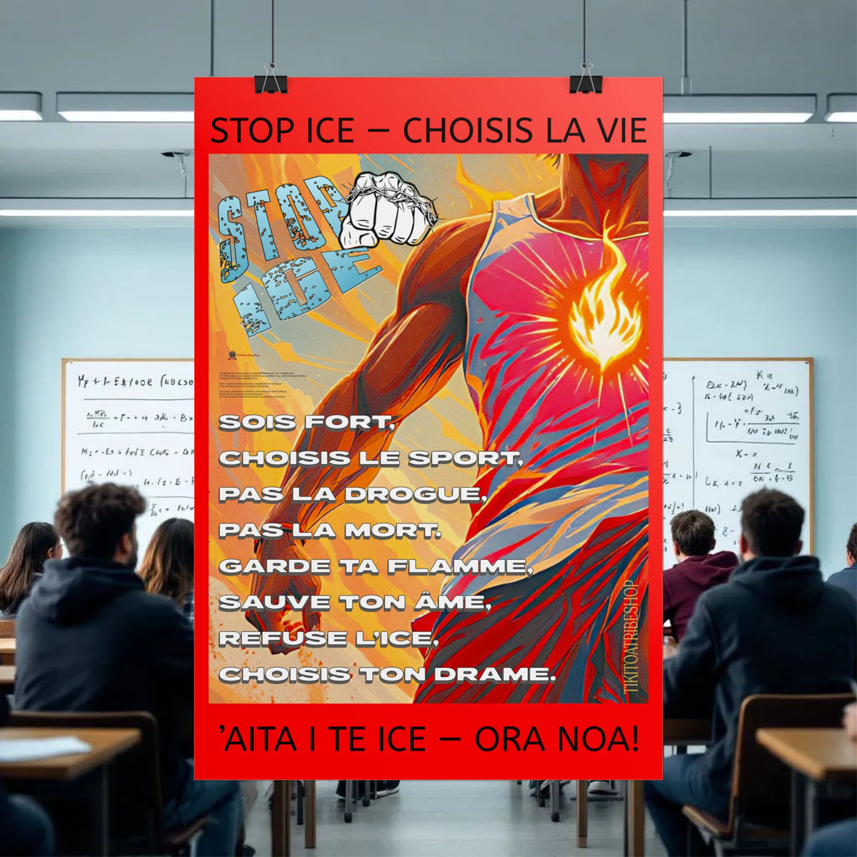 Posters Anti-ICE Polynésie – Affiches de Sensibilisation Contre la Drogue Paruru i te ora – Brisons les chaînes de l’ICE