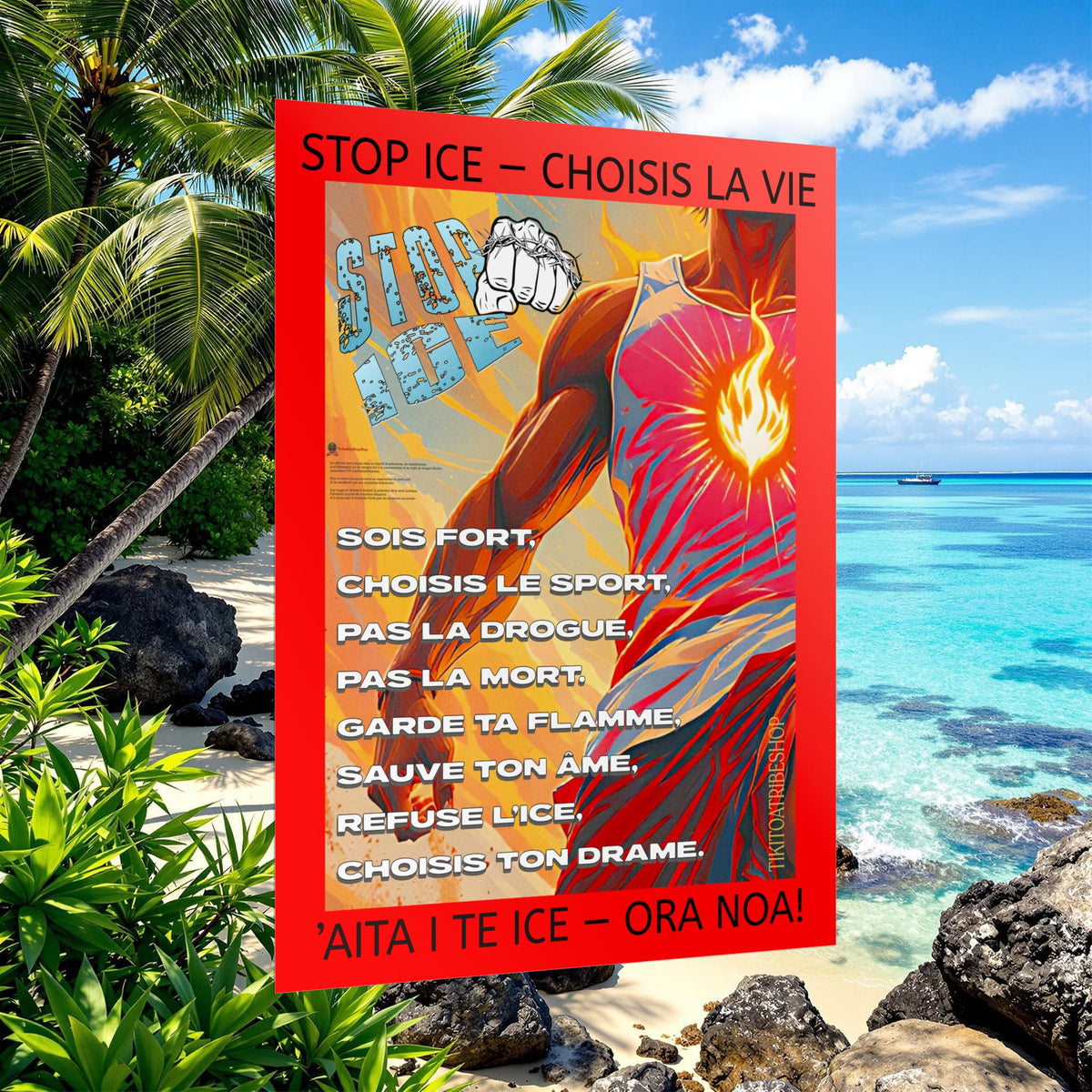 Posters Anti-ICE Polynésie – Affiches de Sensibilisation Contre la Drogue Paruru i te ora – Brisons les chaînes de l’ICE