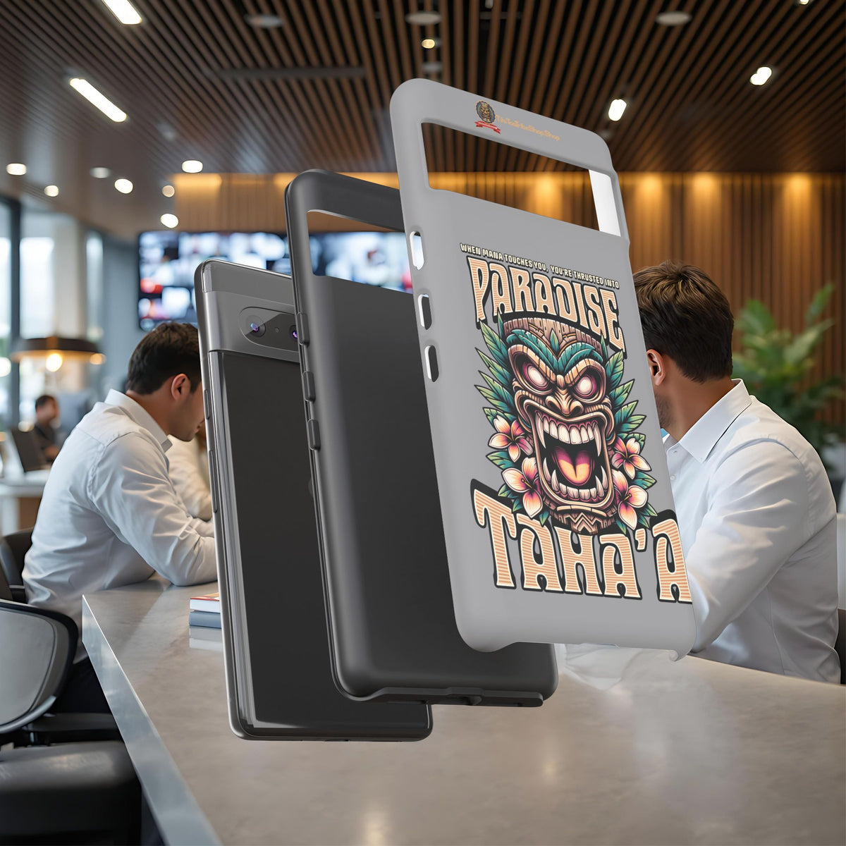 Tahaa – Coque Antichoc Premium « Tiki Féroce » | Design Tribal & Protection Maximale