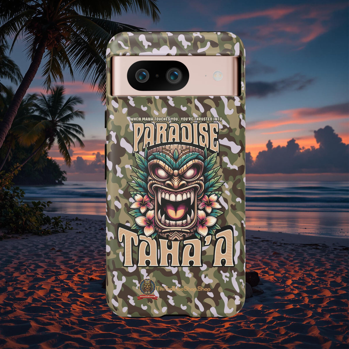 Tahaa – Coque Antichoc Premium « Tiki Féroce » | Design Tribal & Protection Maximale