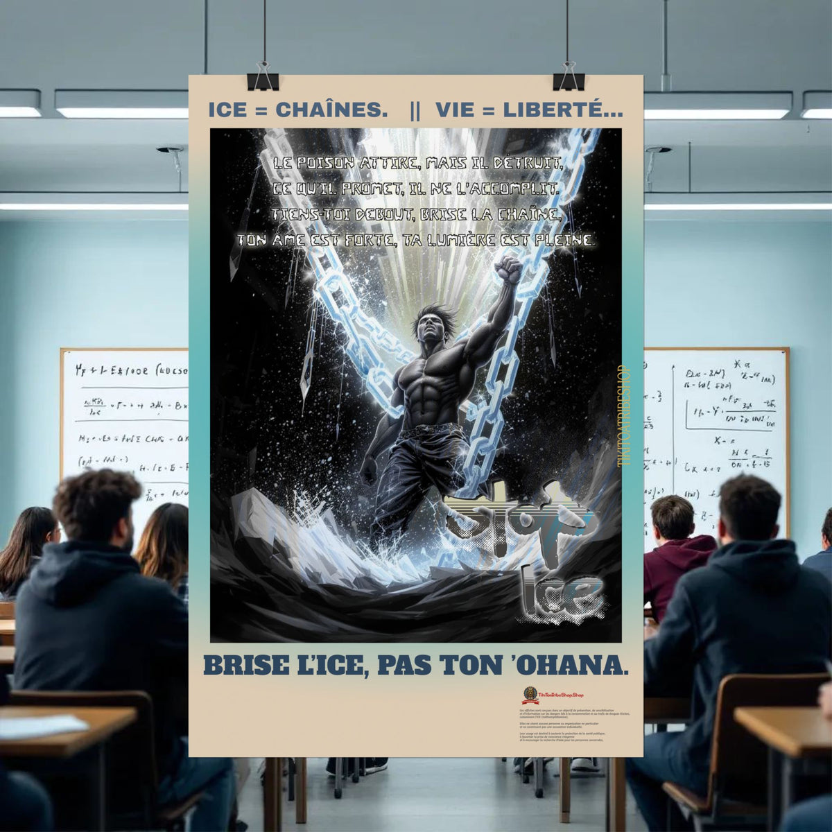 Posters Anti-ICE Polynésie – Affiches de Sensibilisation Contre la Drogue “Paruru i te ora – Brisons les chaînes de l’ICE”