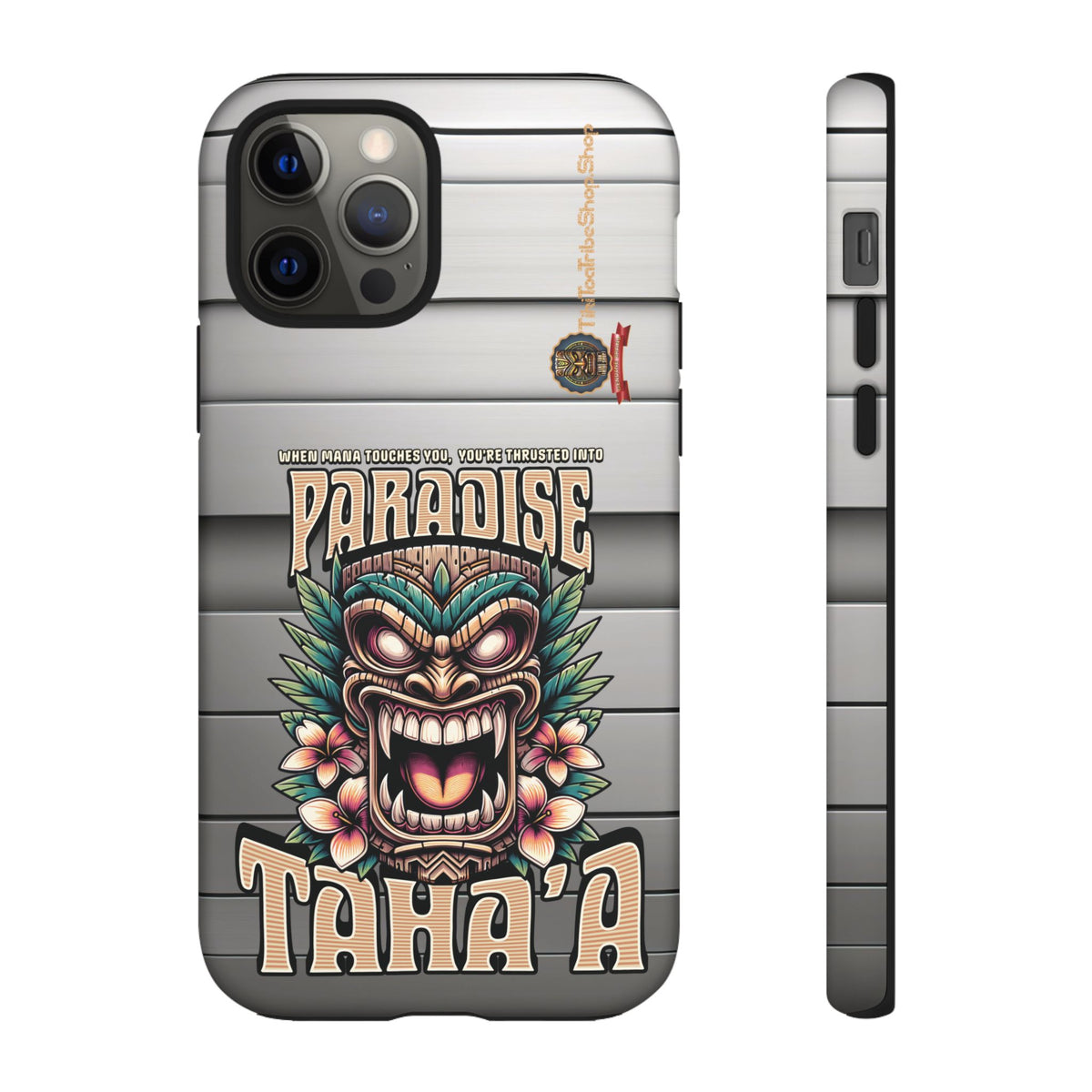 Tahaa – Coque Antichoc Premium « Tiki Féroce » | Design Tribal & Protection Maximale