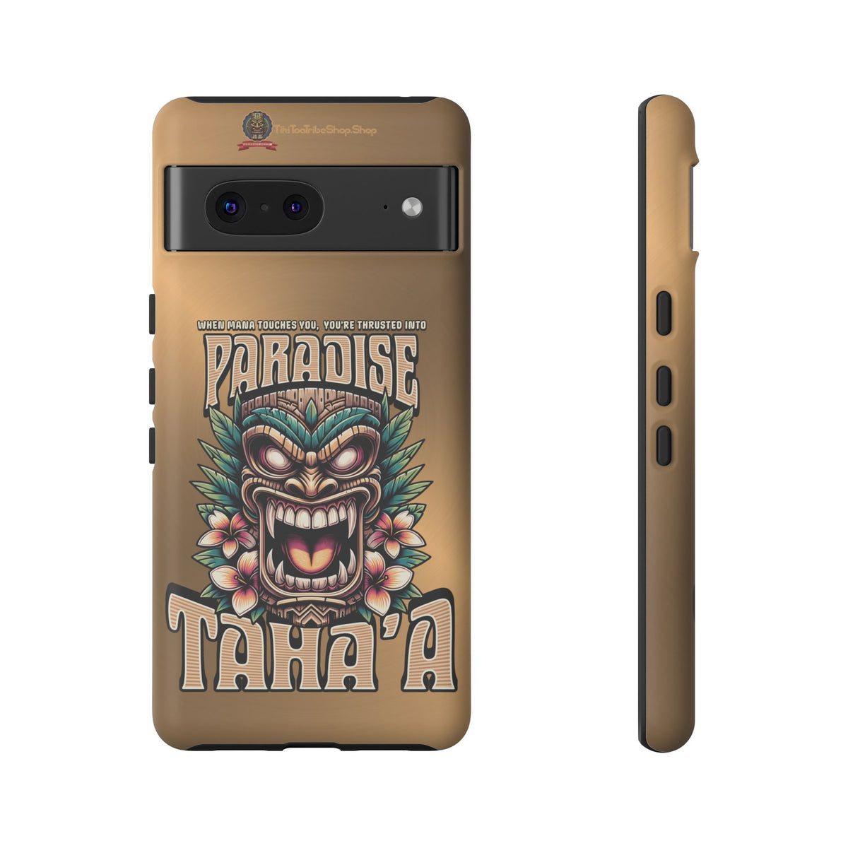 Tahaa – Coque Antichoc Premium « Tiki Féroce » | Design Tribal & Protection Maximale