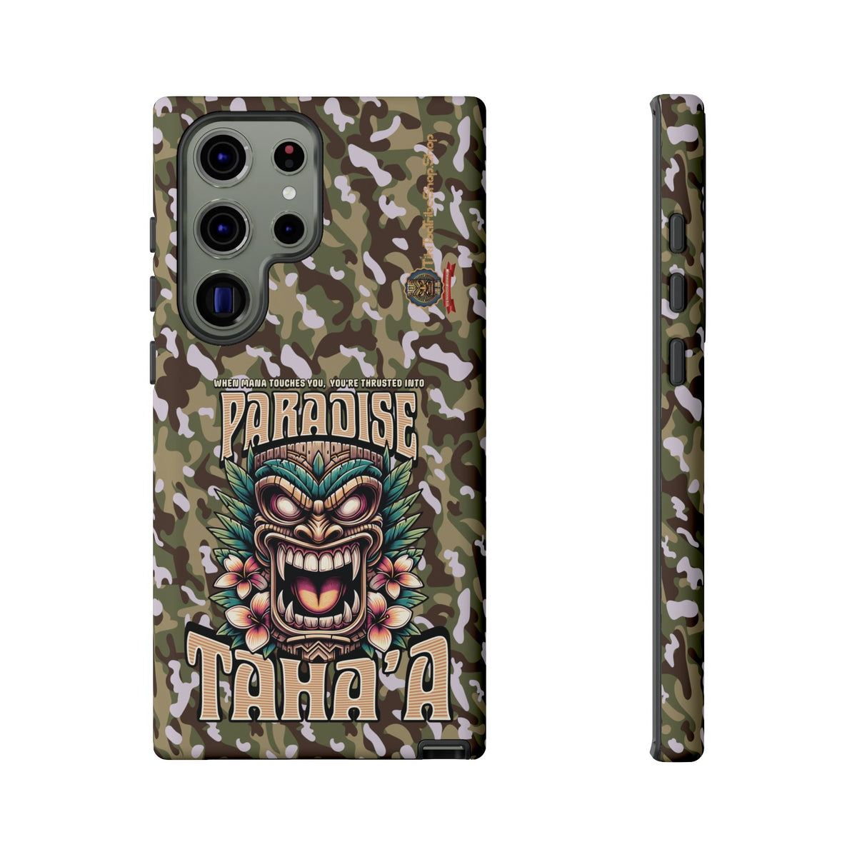 Tahaa – Coque Antichoc Premium « Tiki Féroce » | Design Tribal & Protection Maximale