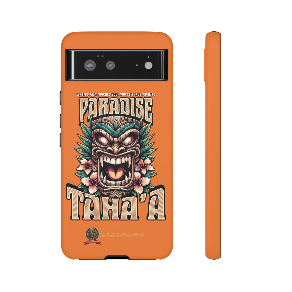 Tahaa – Coque Antichoc Premium « Tiki Féroce » | Design Tribal & Protection Maximale