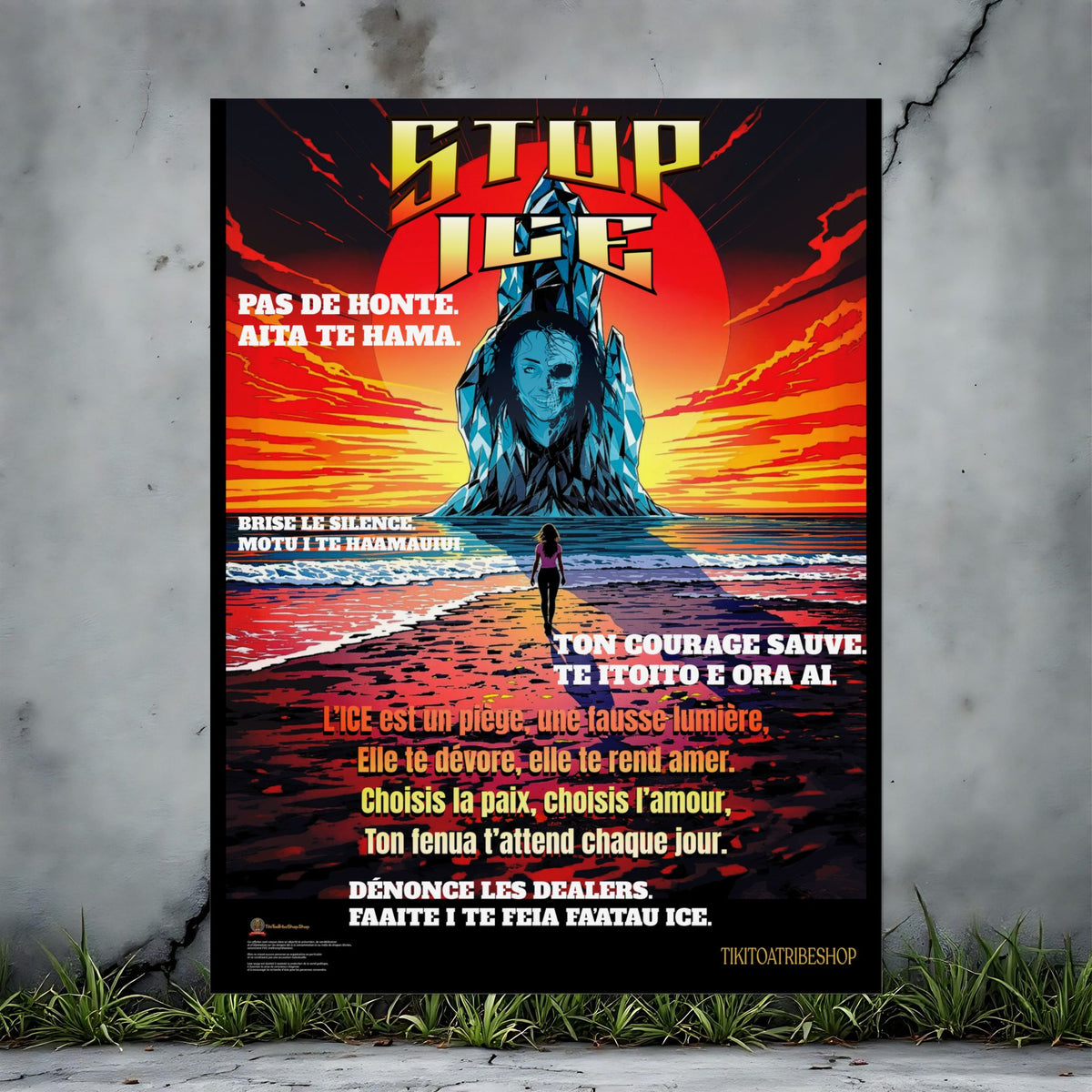 Posters Anti-ICE Polynésie – Affiches de Sensibilisation Contre la Drogue “Paruru i te ora – Brisons les chaînes de l’ICE”