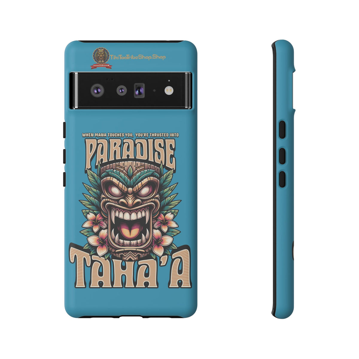 Tahaa – Coque Antichoc Premium « Tiki Féroce » | Design Tribal & Protection Maximale
