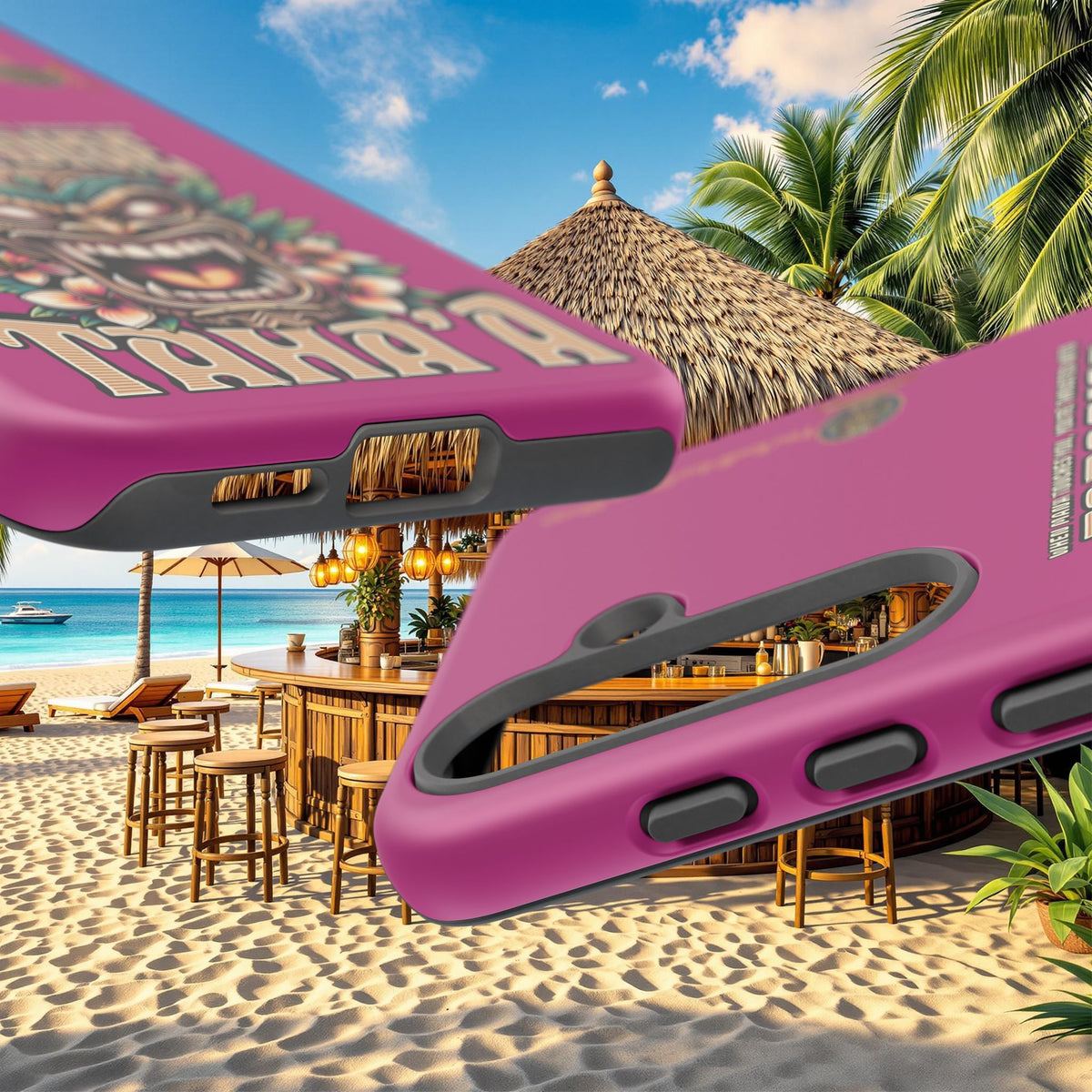 Tahaa – Coque Antichoc Premium « Tiki Féroce » | Design Tribal & Protection Maximale