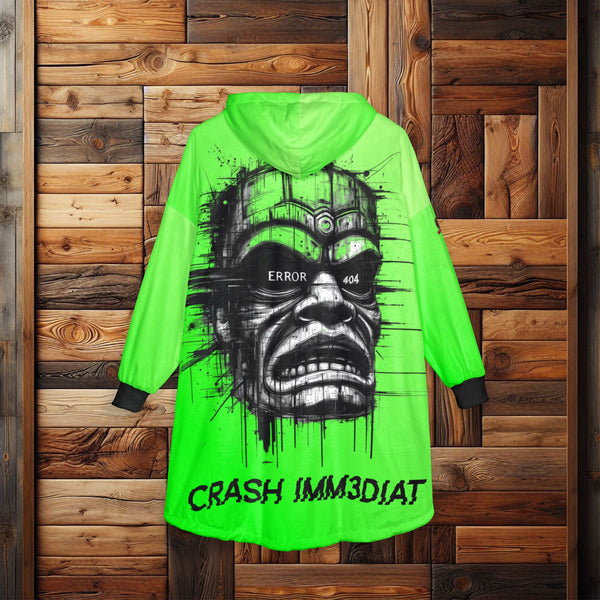 Tiki Glitch &amp; Error Hooded Fleece Blanket