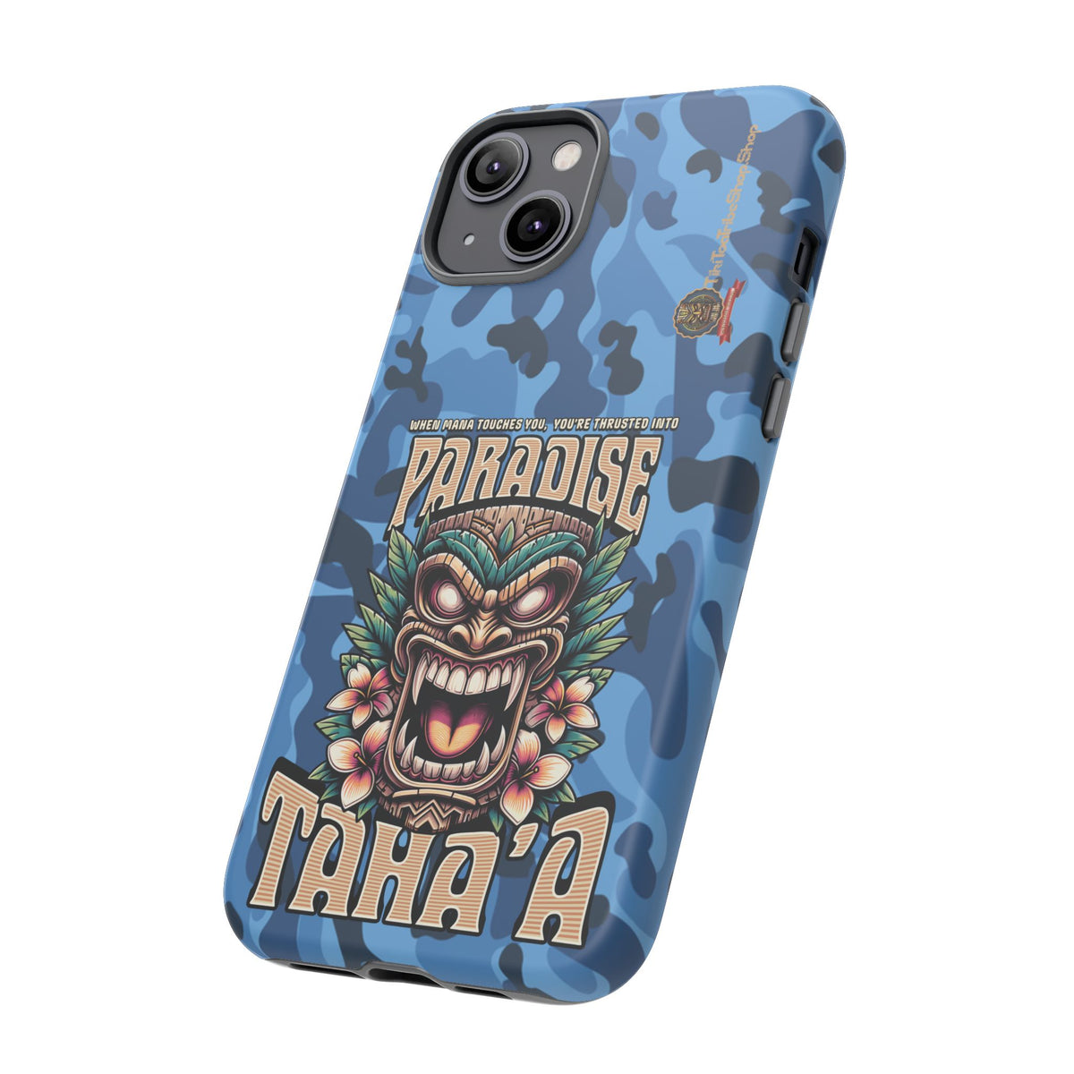 Tahaa – Coque Antichoc Premium « Tiki Féroce » | Design Tribal & Protection Maximale