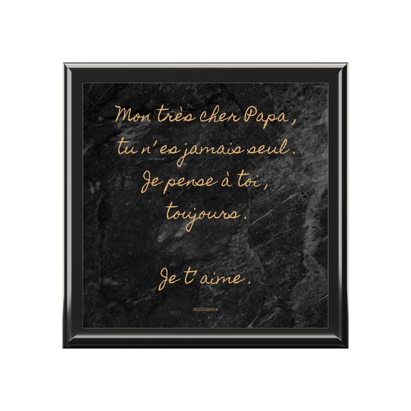 Coffret à Bijoux en bois noble avec carreaux céramique  