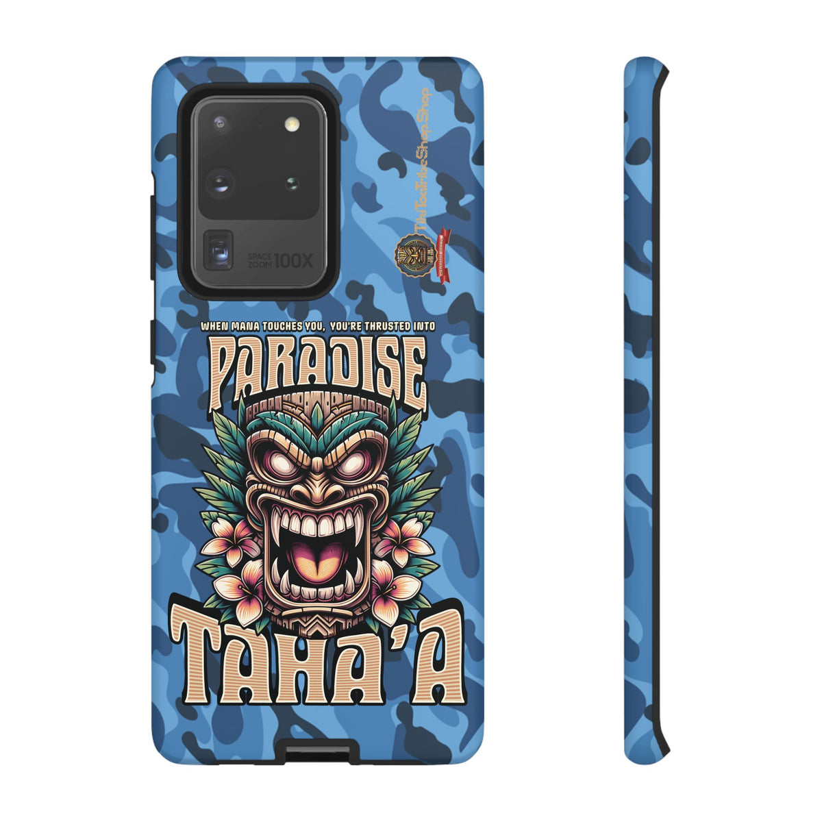 Tahaa – Coque Antichoc Premium « Tiki Féroce » | Design Tribal & Protection Maximale